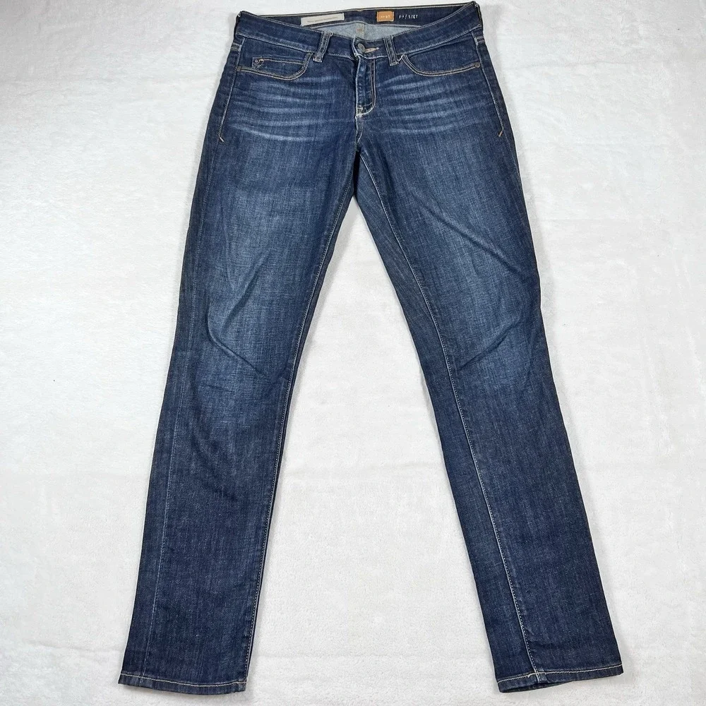 Pilcro and The Letterpress  Parallel Blue Straight Leg Jeans Women Size‎ 27 Y2K